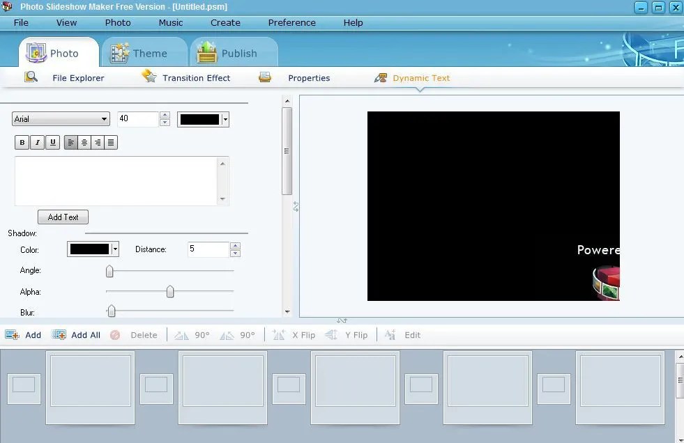 Photo Slideshow Maker Free Creating and editing animations
